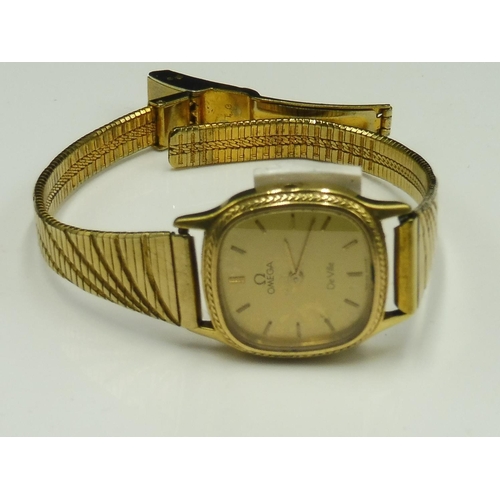 365 - Omega De Vile Ladies Gold Plated Dress Watch (See Pictures) Winder Needs Fixing