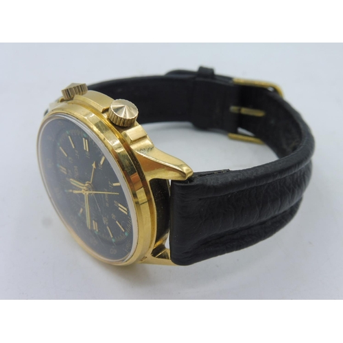 367 - Sekonda (161684) Gents 18 Jewel Watch with Black Leather Strap (Working when Tested)