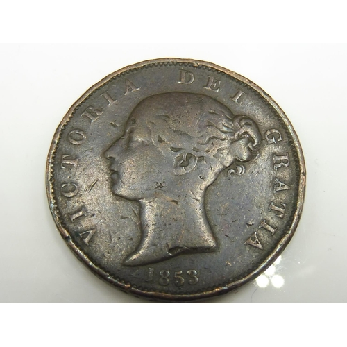 371 - 1853 Victoria Half Penny