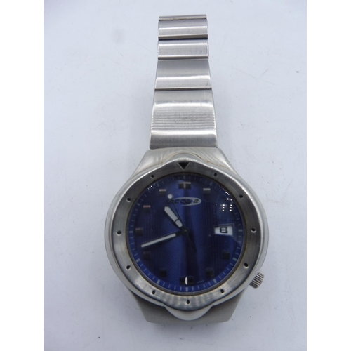 392 - Accu 2 Wrist Watch with Stainless Steel Strap (Working When Tested)