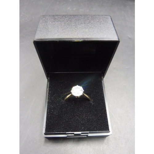 412 - Hallmarked Birmingham 375 Gold Cluster Ring (Size O) Complete with Presentation Box