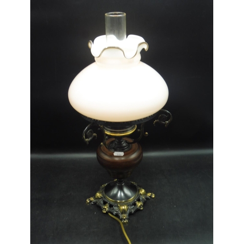 48 - An Italian Oil Lamp Style Electric Table Lamp