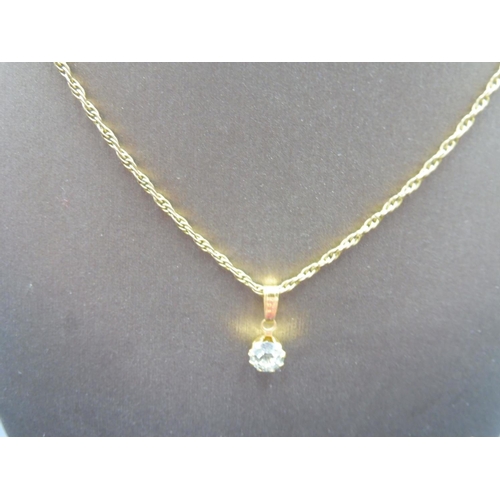 319 - Gold Coloured Necklace and Pendant