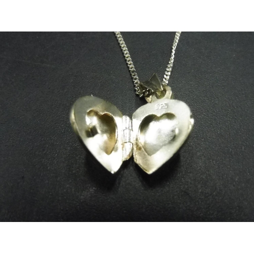 345 - Silver Heart Pendant On Chain