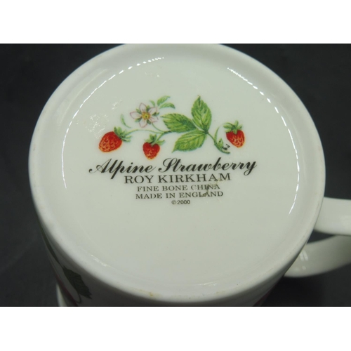 185 - Roy Kirkham Alpine Strawberry Cup and Plate Set