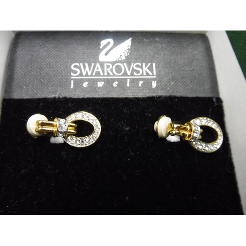 397 - Pair of Swarovski Clip on earrings in Presentation box