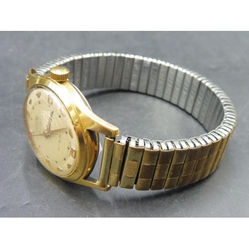 488 - Vintage Gold Plated Gents Thoral 25 Jewel Incabloc Automatic Swiss made Watch with elasticated Strap... 