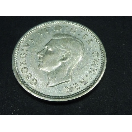 502 - George VI Silver 1941 Three Pence Coin (Almost Uncirculated)