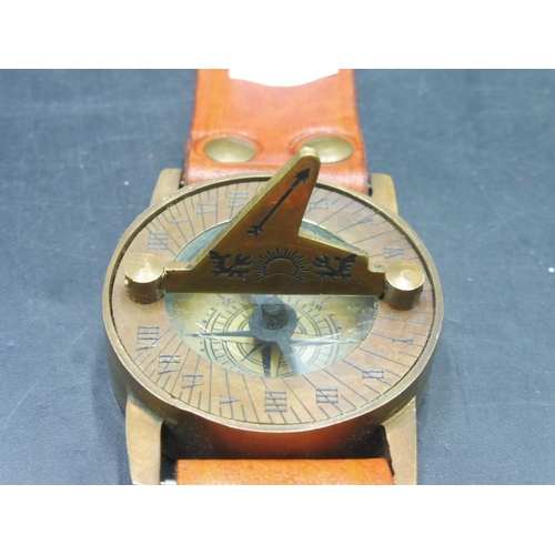 535 - Sundial & Compass Themed Watch