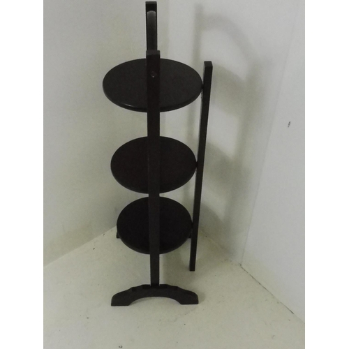 692 - Vintage Wooden Folding Cake Stand