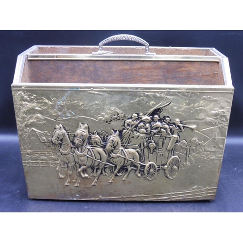 791 - Vintage Magazine Rack - Stage Coach Scene