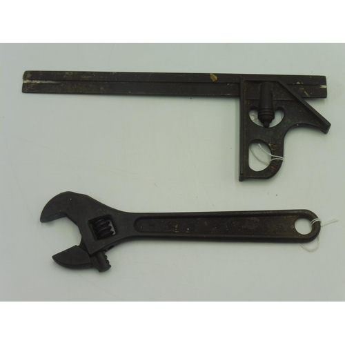 795 - Vintage Rabone Combination Square and a Spanner
