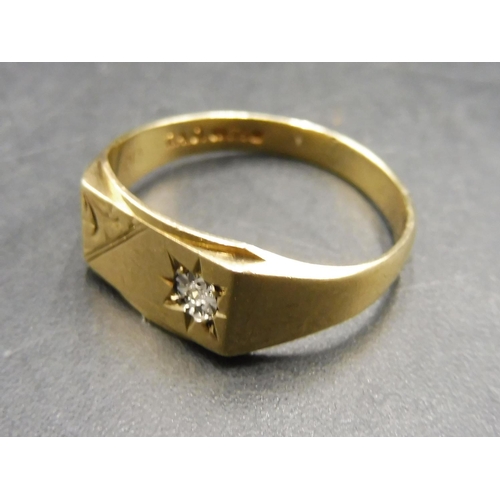 440 - Hallmarked Sheffield Gold 375 Diamond Ring (R) Complete with Presentation Box