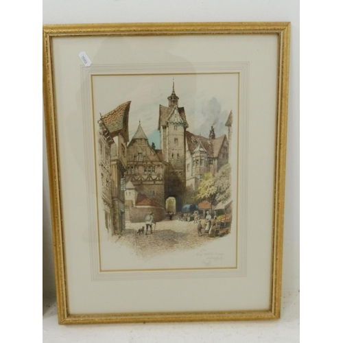 597 - A Pair of Randolf Water Colours Depicting French Scenes