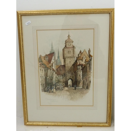 597 - A Pair of Randolf Water Colours Depicting French Scenes