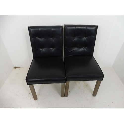 618 - Two Black Faux Leather Dinning Chairs