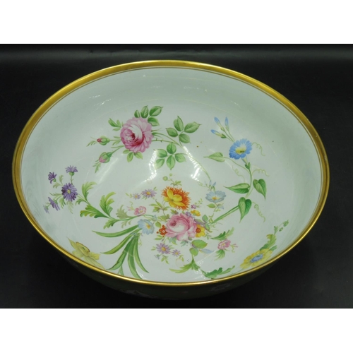 120 - Fine Porcelain Hand Painted Floral Wedding Bowl (12