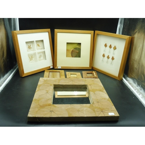 778 - Collection of Leaf Relating items to include Box frame Pictures, Mirror and Picture frames