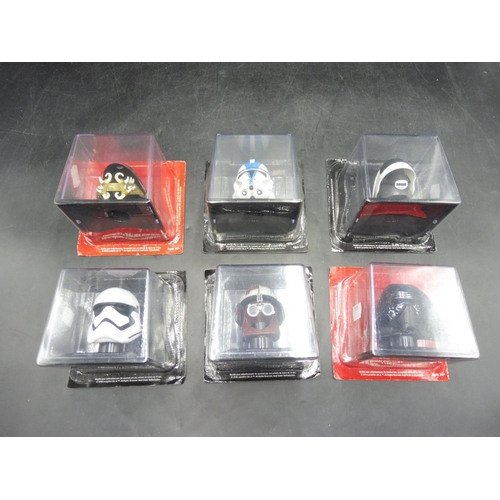 353 - Six DeAgostini Star Wars Helmets with Collectors Magazines (New and Sealed)