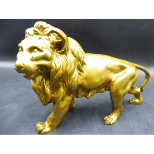 51 - Regency Style Gilded Lion Figure (7