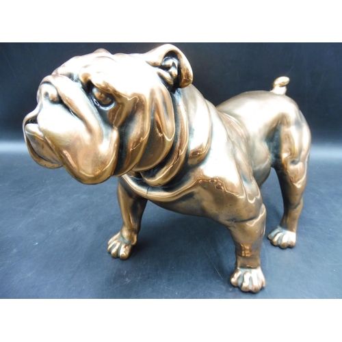 79 - Vintage Copper Bronze English Bulldog Figure (A/F)