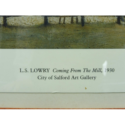 106 - Framed and Glazed L S Lowry Print entitled Coming From The Mill 1930 (20