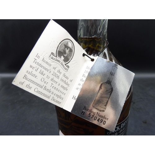 377 - Bicentennial 1796-1996 Jack Daniels Whiskey 70cl  (Bottling Number B 570490)