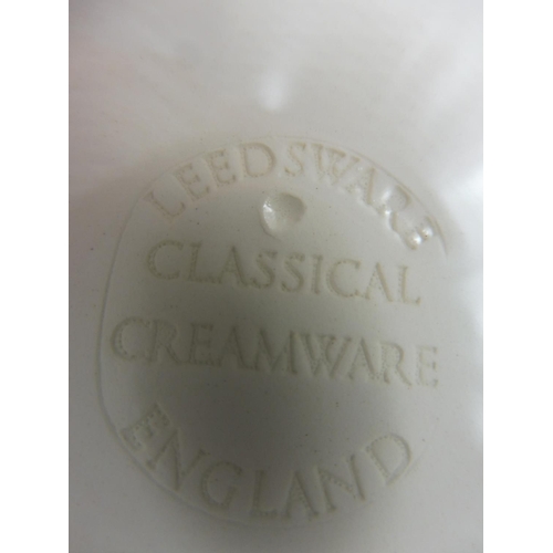 261 - Two Pieces of Leeds Ware Classical Cream to include Pedestal Bowl & Plate