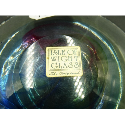 404 - Contemporary Glass Pin Dish by Isle of Wright Glass with Original Label to base