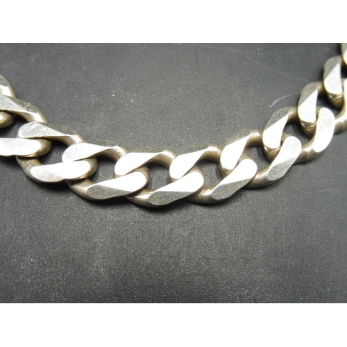 486 - Heavy Silver 925 Curb Link Necklace (20