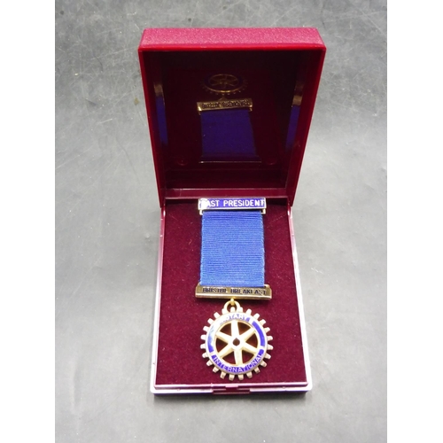 487 - Hallmarked Birmingham Silver 925 Rotary Club Medal