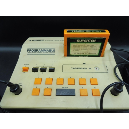 638 - Vintage Binatone Superstar Programmable Colour Tv Game Master Console Model 01/4354 (Working When Te... 