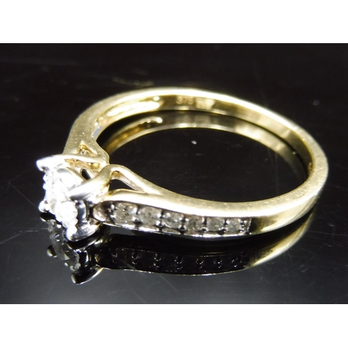 493 - Hallmarked Gold 375 and .33 Carat Diamond Ring (Size U) Complete with Presentation Box