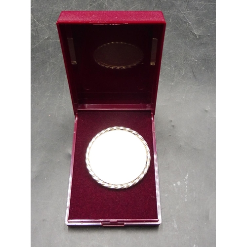 494 - George III Silver St George Crown in Silver Mount (32.6 grams)