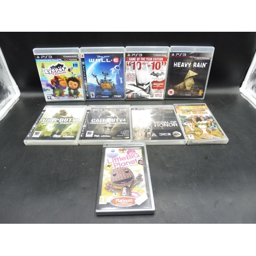 239 - Selection of 7 PS3 Games including Call of Duty 4, Medal of Honour, Heavy Rain and Lots More togethe... 