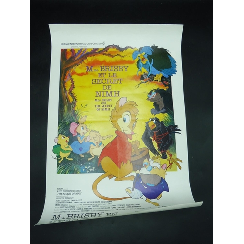 306 - Belgium Film Poster for Mrs Brisby and The Secret Nimh (21.5 x 18