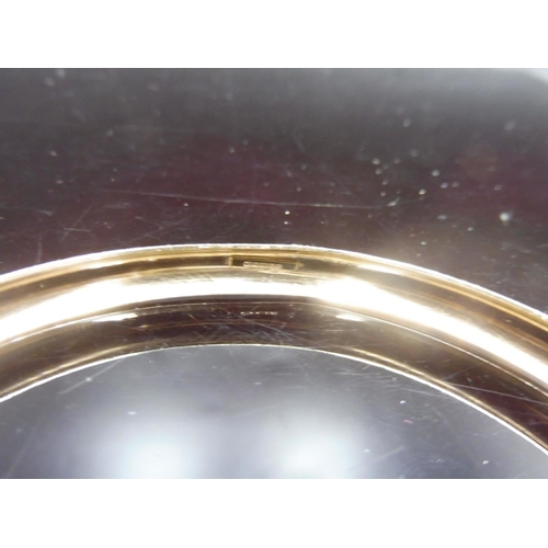 505 - Hallmarked Birmingham 375 Gold Faceted Bangle Complete with Presentation Box (Weight 5.7 grams)