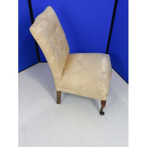 689 - Vintage Re-Covered Fabric Bedroom Chair