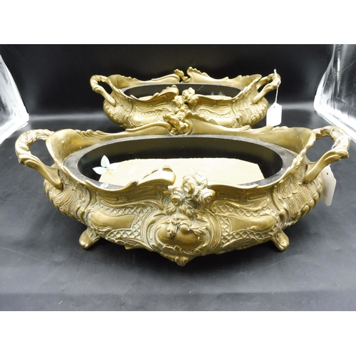 322 - Pair of Brass Flower Planters