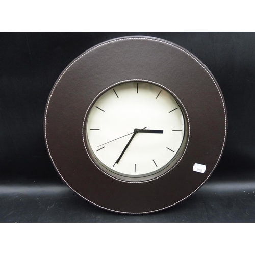 209 - Faux Leather Clock