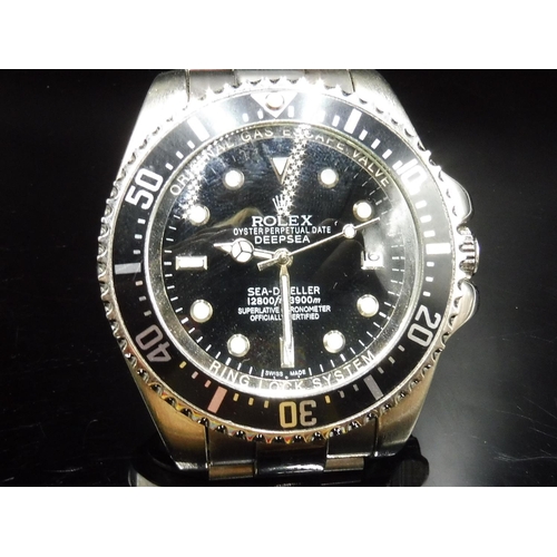 425 - Rolex Oyster Perpetual Deepsea Seadweller Kinetic watch (Unauthenticated working when tested)