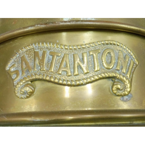 528 - Santantoni Brass Sailor Lamp with Glass Shade (23