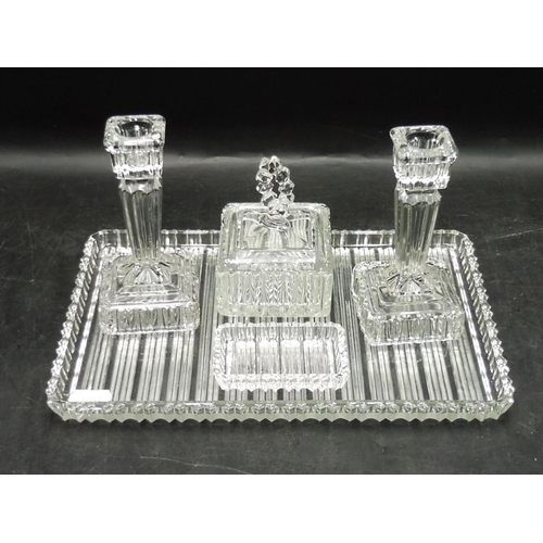 61 - Vintage Glass Dressing Table Set