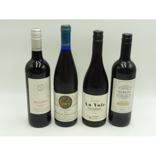 70 - Four Bottles of Sealed Wine Including La Voie, Merlot, Rheinhessen and Malbec