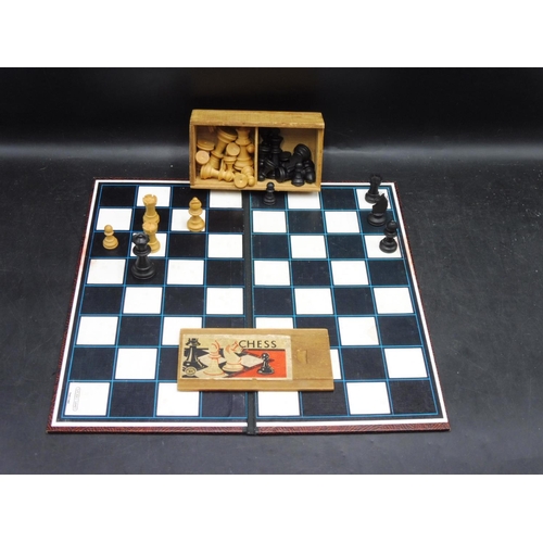 82 - Vintage Wooden Chess Set and Board