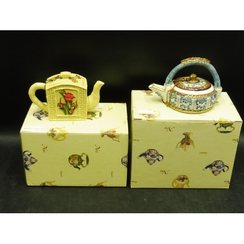 88 - Two Collectable Shudehill Tea Pots with Storage Boxes both 2.5