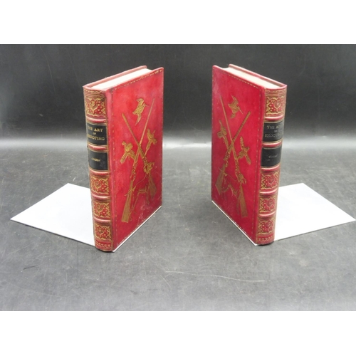 95 - Pair of Red Shooting Book Ends in the Shape of Two Books Title (The Art of Shooting) 7