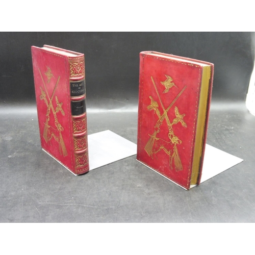 95 - Pair of Red Shooting Book Ends in the Shape of Two Books Title (The Art of Shooting) 7