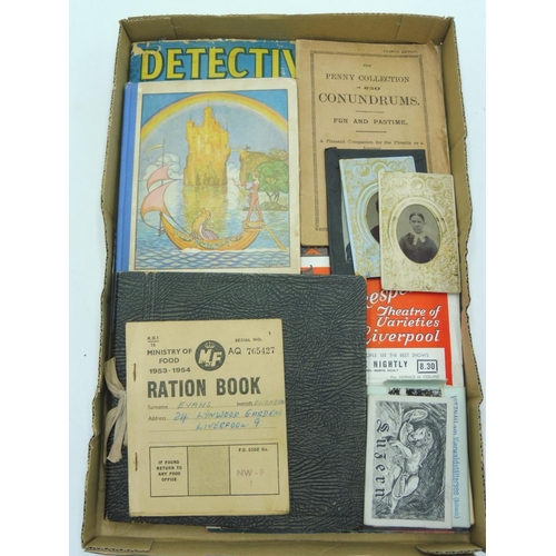 106 - Selection of Ephemera including French 1940s Magazine, Theatre Programs, 1939 Detective Magazine, Ra... 