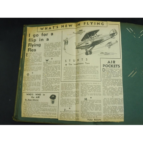 112 - 1937 Aircraft & Flying Related Scrap Book